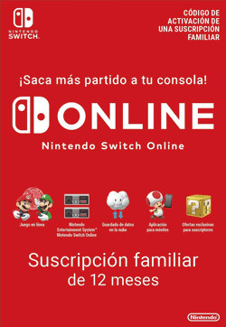 Suscripción familiar de 12 meses para Nintendo Suscripción familiar de 12 meses para Nintendo
